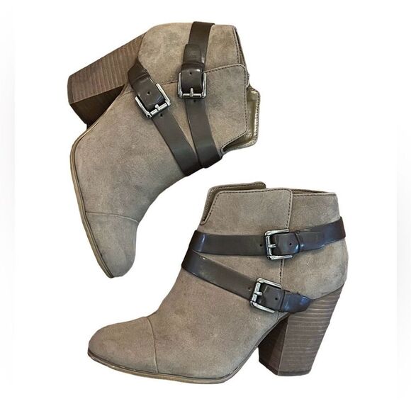 Carlos by Carlos Santana Hadley Boots Ankle Bootie Harness Buckle Tan Womens 7.5 - Picture 1 of 12